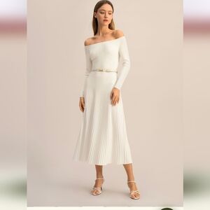 Lilysilk Vivi Knit Dress In Natural White Size Small *material Tag Removed)